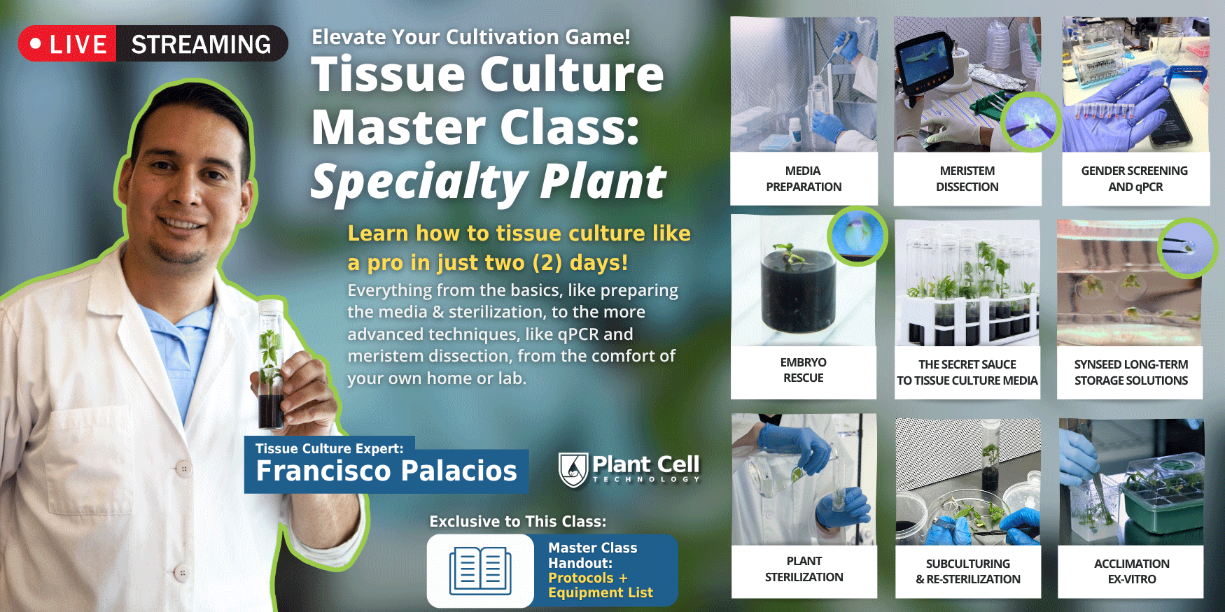 Online LIVE Tissue Culture Master Class