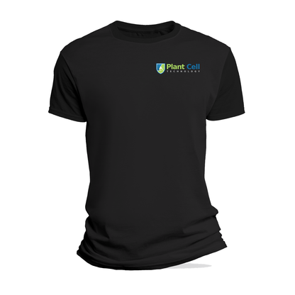 Front of the Culturist T-Shirt showcasing the Plant Cell Technology (PCT) logo, symbolizing passion for plant tissue culture and innovation.