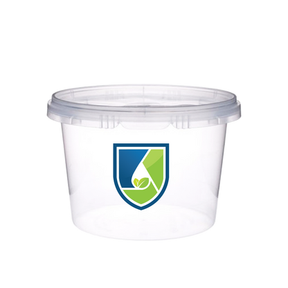 Round Snap Lock Container with Plant Cell Technology logo.